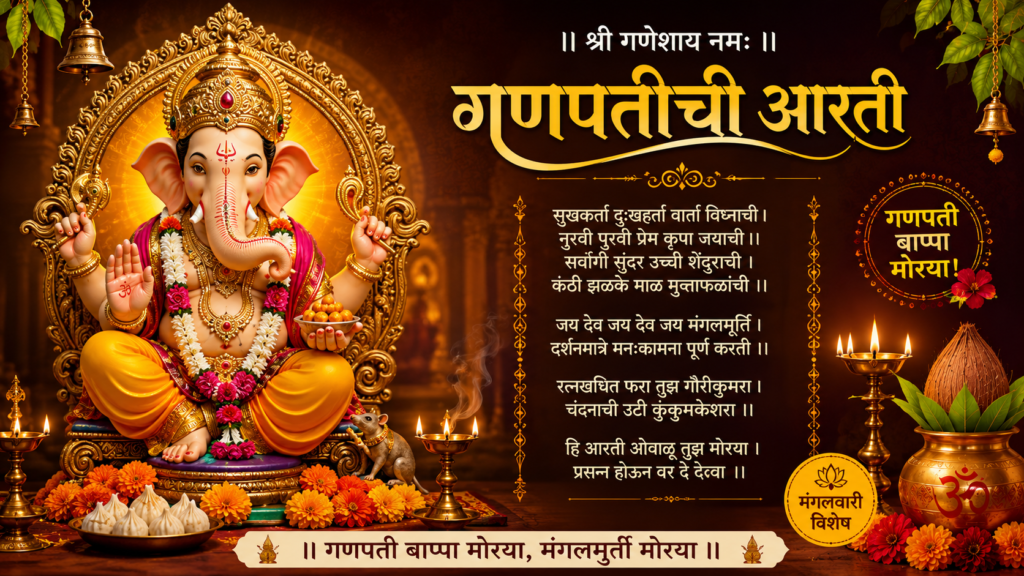 Ganpati Aarti in Marathi Lyrics